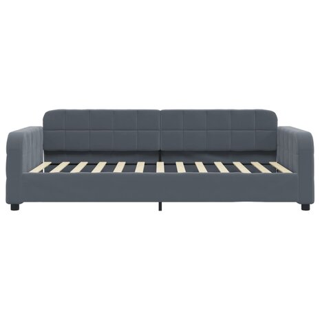 Slaapbank onderschuifbed en lades 90x200 cm fluweel donkergrijs 7