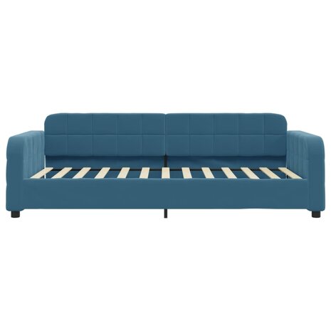 Slaapbank 80x200 cm fluweel blauw 3