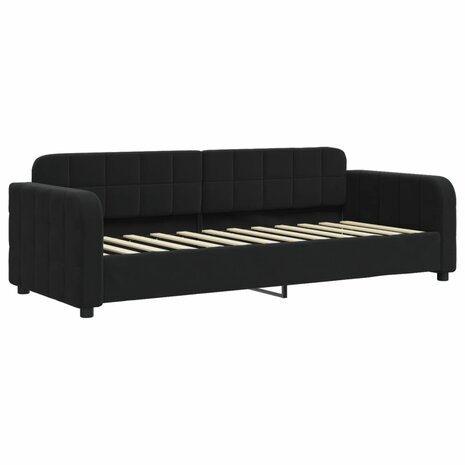 Slaapbank 80x200 cm fluweel zwart 2