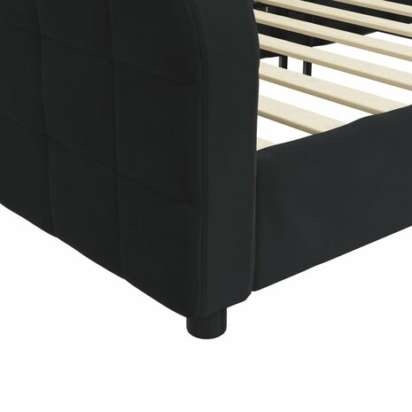 Slaapbank 80x200 cm fluweel zwart 6