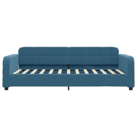 Slaapbank 90x200 cm fluweel blauw 3