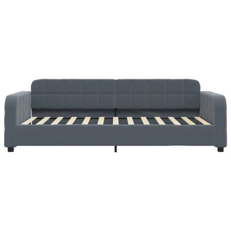 Slaapbank 90x200 cm fluweel donkergrijs 3