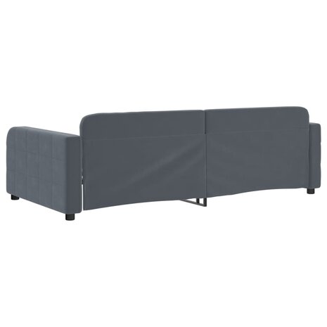 Slaapbank 90x200 cm fluweel donkergrijs 5
