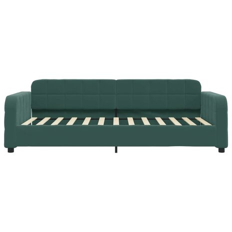 Slaapbank 90x200 cm fluweel donkergroen 3