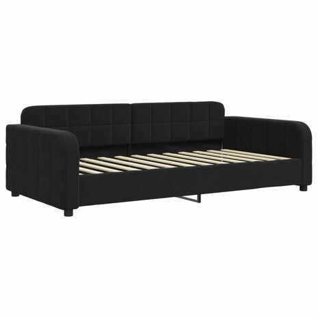 Slaapbank 90x200 cm fluweel zwart 2