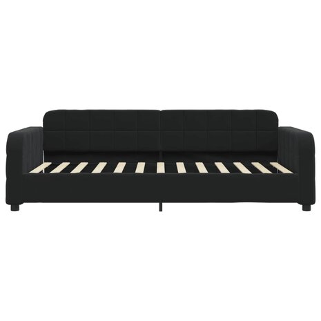 Slaapbank 90x200 cm fluweel zwart 3