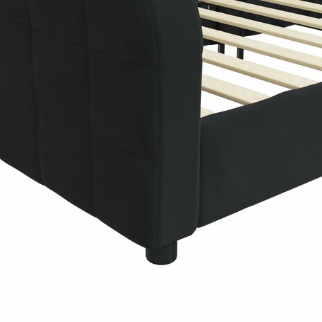 Slaapbank 90x200 cm fluweel zwart 6