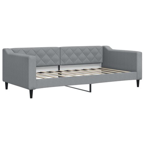 Slaapbank 90x190 cm stof lichtgrijs 2