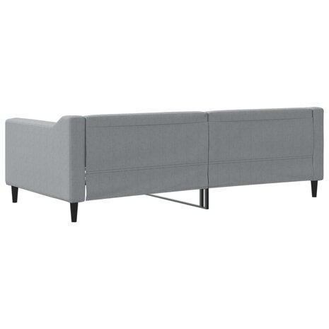 Slaapbank 90x190 cm stof lichtgrijs 5