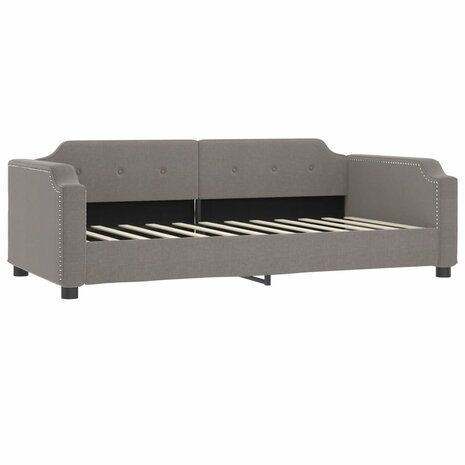 Slaapbank 100x200 cm stof taupe 2