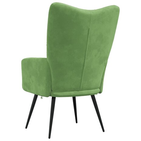 Relaxstoel fluweel lichtgroen 5