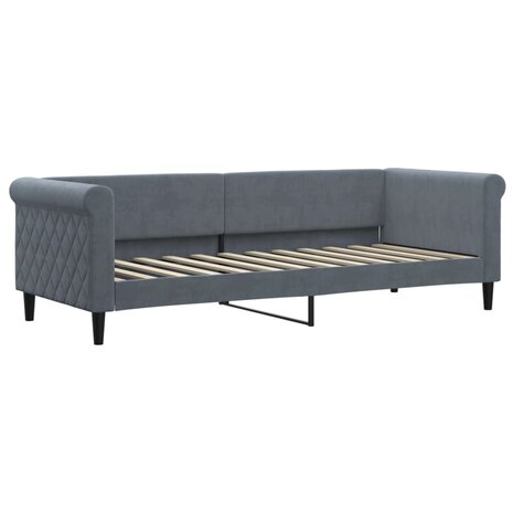 Slaapbank 80x200 cm fluweel donkergrijs 2