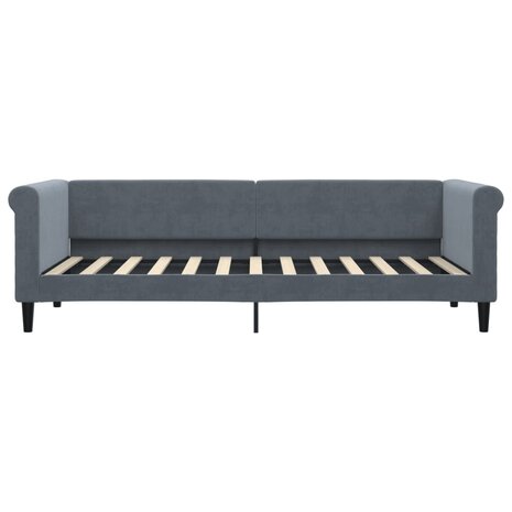 Slaapbank 80x200 cm fluweel donkergrijs 3
