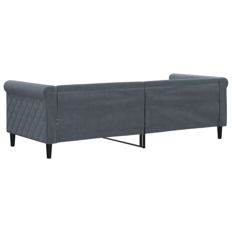 Slaapbank 80x200 cm fluweel donkergrijs 5
