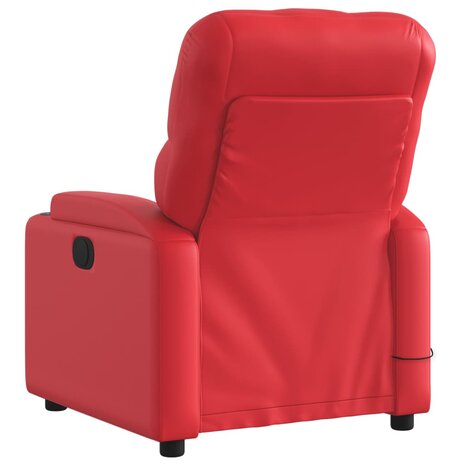 Massagestoel verstelbaar kunstleer rood 4