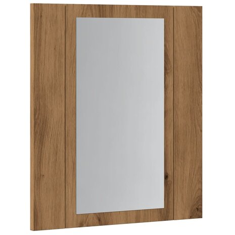 Badkamerspiegelkast LED 40x12x45 cm bewerkt hout artisan eiken 6