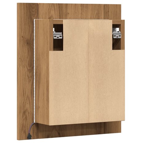 Badkamerspiegelkast LED 40x12x45 cm bewerkt hout artisan eiken 10
