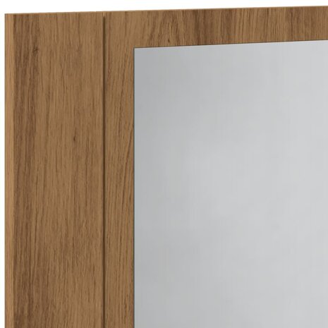 Badkamerspiegelkast LED 40x12x45 cm bewerkt hout artisan eiken 12