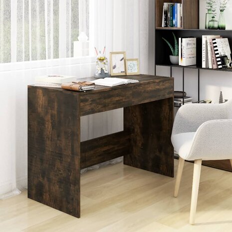 Bureau 101x50x76,5 cm spaanplaat gerookt eikenkleurig 1