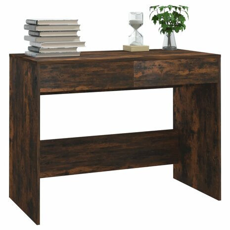 Bureau 101x50x76,5 cm spaanplaat gerookt eikenkleurig 4
