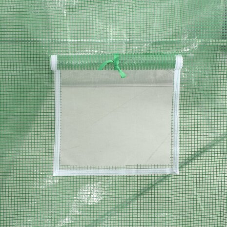 Tuinkas met stalen frame 24 m² 8x3x2 m groen 10