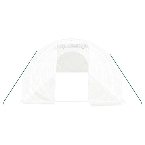 Tuinkas met stalen frame 30 m² 10x3x2 m wit 4