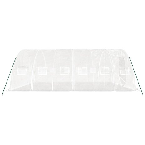 Tuinkas met stalen frame 30 m² 6x5x2,3 m wit 5