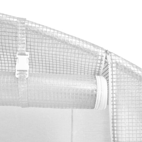 Tuinkas met stalen frame 30 m² 6x5x2,3 m wit 11