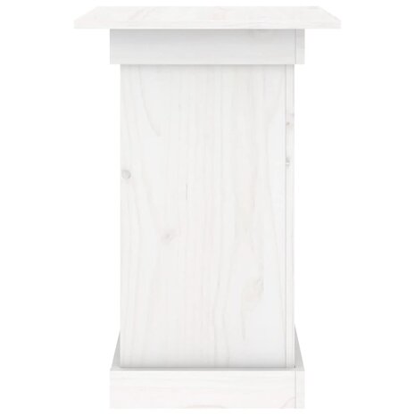 Bloemenstandaard 40x40x60 cm massief grenenhout wit 6
