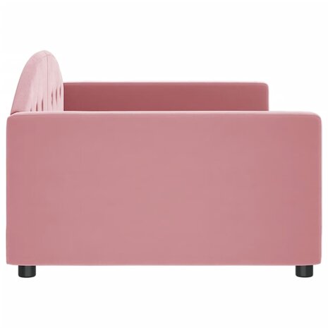 Slaapbank 100x200 cm fluweel roze 4