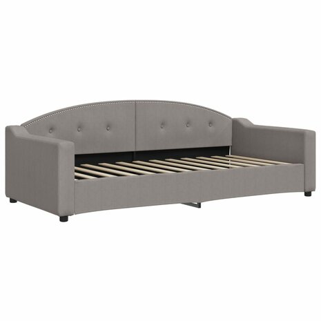 Slaapbank 90x200 cm stof taupe 2