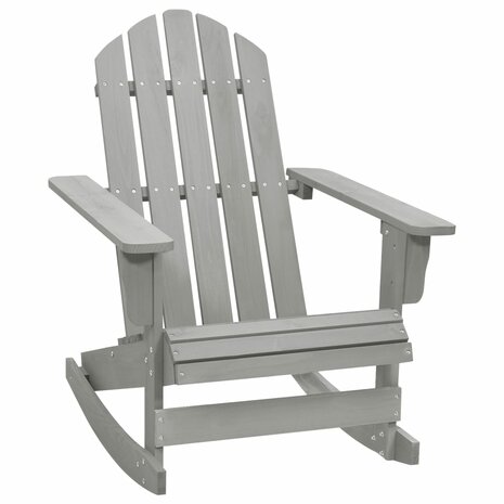 Tuinschommelstoel hout grijs 1