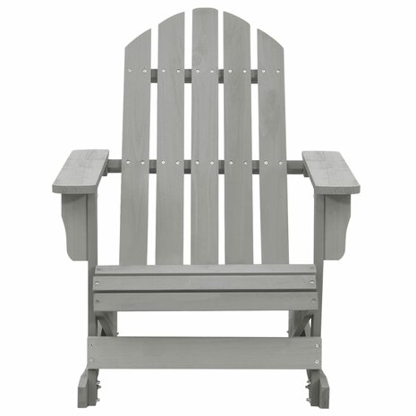 Tuinschommelstoel hout grijs 2