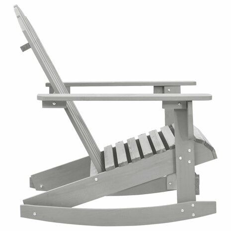 Tuinschommelstoel hout grijs 3