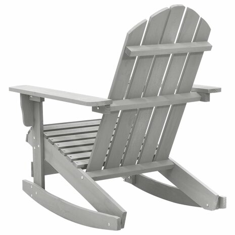Tuinschommelstoel hout grijs 4