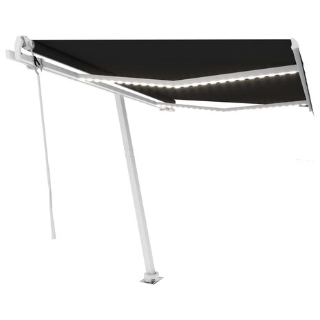 Luifel automatisch met LED en windsensor 300x250 cm antraciet 2