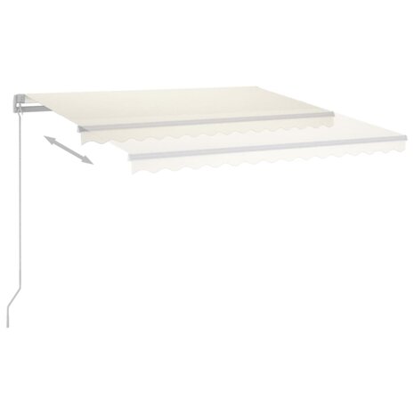 Luifel automatisch met LED en windsensor 3x2,5 m crèmekleurig 4