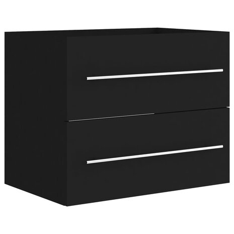 Wastafelkast 60x38,5x48 cm bewerkt hout zwart 2