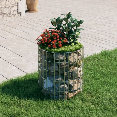 Gabion paal rond Ø50x50 cm gegalvaniseerd staal 1