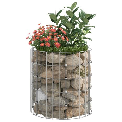 Gabion paal rond Ø50x50 cm gegalvaniseerd staal 5