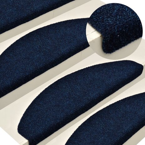 Trapmatten zelfklevend 5 st 56x17x3 cm naaldvilt marineblauw 1