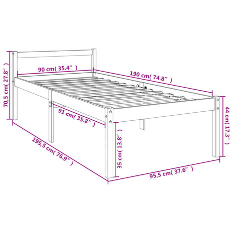 Seniorenbed massief grenenhout 100x200 cm 10
