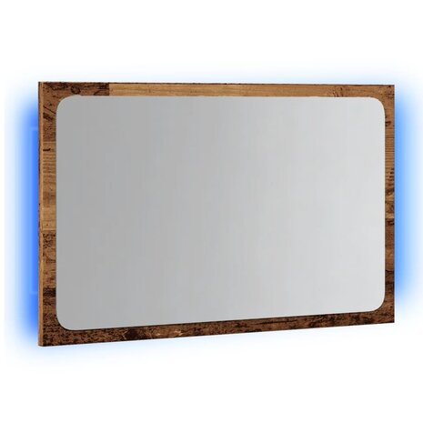 Badkamerspiegel met LED 60x8,5x38 cm artisanaal eikenkleurig 3