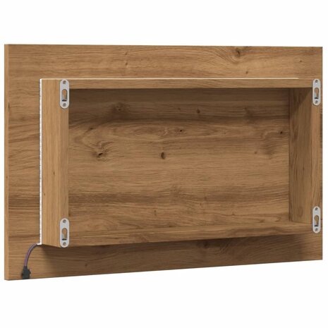 Badkamerspiegel met LED 60x8,5x38 cm artisanaal eikenkleurig 8