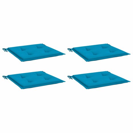 Tuinstoelkussens 4 st 40x40x3 cm oxford stof blauw 3