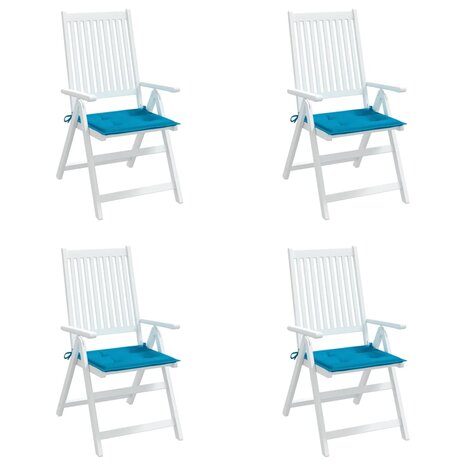 Tuinstoelkussens 4 st 40x40x3 cm oxford stof blauw 4