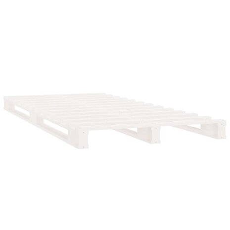 Palletbed massief grenenhout wit 90x200 cm 4