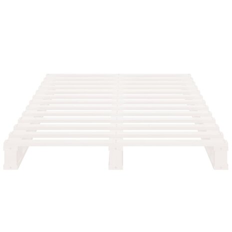 Palletbed massief grenenhout wit 90x200 cm 5