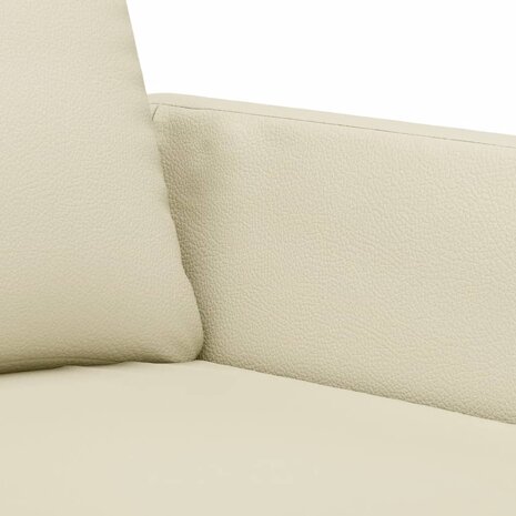 2-delige Loungeset met kussens kunstleer crème 5