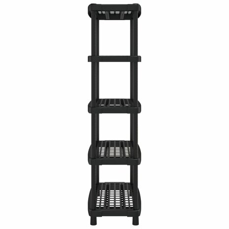 Opbergrek 5-laags 93,5x45,5x194,5 cm polypropeen zwart 4